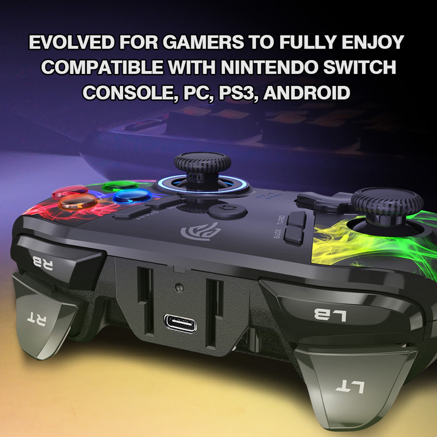 EASYSMX ESM-9110 LED Wireless PC Gamepad Programming Dongle Directly Connected to Game Controller EASYSMX ESM-9110 LED Wireless PC Gamepad Programming Dongle Directly Connected to Game Controller